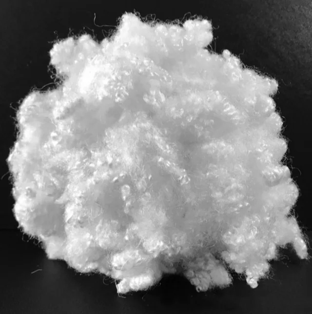 Polyester Waste Raw Materials Polyester Fiberfill 7D 15 Denier Hollow Slick Conjugate Fiber — product image 1