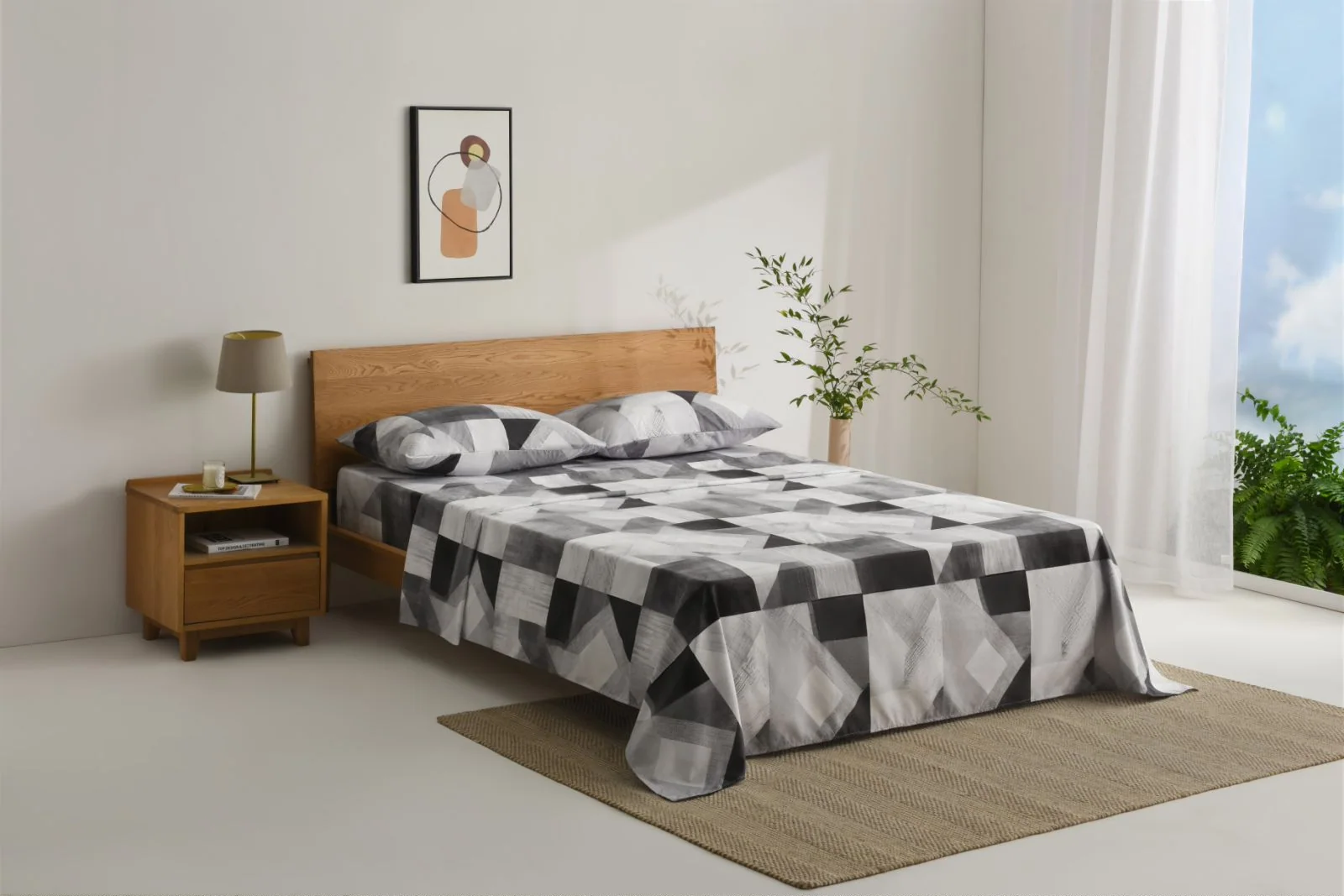Printed Microfiber Bed Sheet Set — product image 3